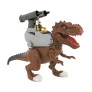 Figura - Dinossauro Rex Attack - Lança Míssil - Marron - Adijomar