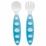‎Kit Talher com Estojo para Bebê - Colher e Garfo - Azul - Buba