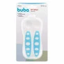 ‎Kit Talher com Estojo para Bebê - Colher e Garfo - Azul - Buba