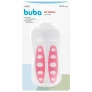 ‎Kit Talher com Estojo para Bebê - Colher e Garfo - Rosa - Buba