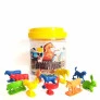 Balde com Mini Figuras - Animais - Fazenda - 50 peças - Mimo Toys