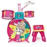 Bateria Infantil Fabulosa com Banquinho - Barbie - Fun Divirta-se