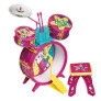 Bateria Infantil Fabulosa com Banquinho - Barbie - Fun Divirta-se