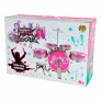 Bateria Infantil com Banquinho - Rock Party - Rosa - DM Toys