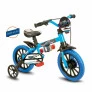 Bicicleta Infantil com Rodinhas - Aro 12 - Selim PU - Veloz - Azul - Nathor