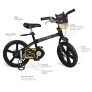 Bicicleta Infantil com Rodinhas - Aro 14 - Batman - Bandeirante