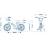 Bicicleta Infantil com Rodinhas - Aro 16 - Lady - Vermelho - Nathor