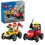 Bloco de Montar - City – Carro de Pizza vs Caminhão de Bombeiros - 70 peças - LEGO