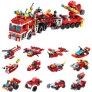 Blocos de Montar - 12-1 - Cubic City Bombeiro - Resgate - 557 peças - Multikids