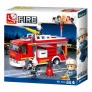 Blocos de Montar - Bombeiro - Caminhão de Bombeiro com Hidrante - 343 pcs - Multikids