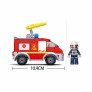 Blocos de Montar - Bombeiro - Caminhão de Bombeiro com Posto - 136 pcs - Multikids