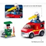 Blocos de Montar - Bombeiro - Caminhão de Bombeiro com Posto - 136 pcs - Multikids