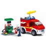 Blocos de Montar - Bombeiro - Caminhão de Bombeiro com Posto - 136 pcs - Multikids