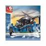 Blocos de Montar - Polícia - Helicóptero de Combate - 219 pcs - Multikids