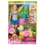 Conjunto e Boneca - Barbie Sisters e Pets - Passeio com Cachorrinho - Loira - Mattel