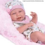 Boneca Bebê com Macacão e Babador - Reborn Anny Doll Baby - Cotiplás