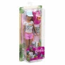Boneca Articulada - Barbie - Dia de Spa - Caminhada com Pet - Morena - Mattel