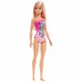Boneca Articulada - Barbie Praia - Maiô Rosa Xadrez - Loira - Mattel