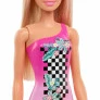 Boneca Articulada - Barbie Praia - Maiô Rosa Xadrez - Loira - Mattel