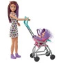 Boneca Barbie - Skipper Babysitters - Carrinho de Bebê - Morena - Mattel