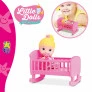 Boneca Bebê - Little Dolls - Bercinho - Loira - Divertoys