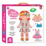 Boneca de Madeira - Alinhavos - Veste e Brinca - Nig Brinquedos