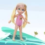 Boneca de Vinil - 38 cm - Polly Pocket - Surfista - Pupee