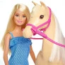 Boneca e Figura - Barbie Pets e Horses - Barbie com Cavalo - Mattel
