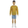 Boneco com Estojo - Ken - Barbie Fashionistas - Camiseta Listrada - 175 - Mattel