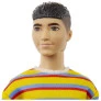 Boneco com Estojo - Ken - Barbie Fashionistas - Camiseta Listrada - 175 - Mattel