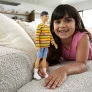 Boneco com Estojo - Ken - Barbie Fashionistas - Camiseta Listrada - 175 - Mattel
