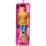 Boneco com Estojo - Ken - Barbie Fashionistas - Camiseta Listrada - 175 - Mattel