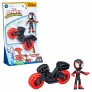 Boneco e Veículo - Spidey and His Amazing Friends - Moto Morales - Hasbro
