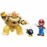 Bonecos Articulados - Super Mario - Conjunto Batalha de Lava - Bowser - Candide