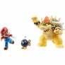 Bonecos Articulados - Super Mario - Conjunto Batalha de Lava - Bowser - Candide