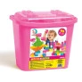 Caixa Blocos de Montar - Molto Blocks - 90 Peças - Rosa - Cardoso 