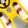 Carrinho de Passeio e Pedal - 1300 Fouks Amarelo - Calesita com Haste Direcionável 1
