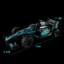 Carrinho de Controle Remoto - Racing - Preto-Azul - DM Toys