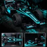 Carrinho de Controle Remoto - Racing - Preto-Azul - DM Toys