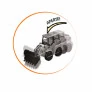 Carrinho de Fricção - Mini Trator - Pá Articulada - Verde - Unik Toys