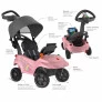 Carrinho de Passeio e Andador - Smart Baby Comfort 360 - Rosa - Bandeirante