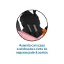 Carrinho de Passeio e Andador - Smart Baby Comfort Rosa - Bandeirante