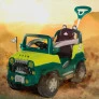 Carrinho de Passeio e Pedal - Jipe Diipi - Verde - Calesita