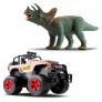Carrinho e Figura - Dino Island Adventure - Jeep com Triceratops - Silmar