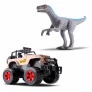 Carrinho e Figura - Dino Island Adventure - Jipe com Velociraptor - Silmar