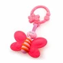 Chocalho Infantil de Bebê - Borboletinha - Rosa - Dican