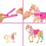 Conjunto e Boneca - Barbie Pets e Horses - Cavalo Penteados Divertidos - Mattel