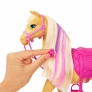 Conjunto e Boneca - Barbie Pets e Horses - Cavalo Penteados Divertidos - Mattel