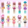 Conjunto Bonecas e Cenário - Polly Pocket - Máquina de Moda Doce - Mattel