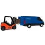 Conjunto de Veículos - Iveco Daily - Furgão e Empilhadeira Agille - Azul - Usual Brinquedos